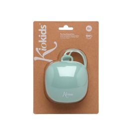 KioKids Guardachupetes Portachupetes de Silicona con Lazo, Higiénico y Seguro para Transportar 1 Chupete Bebé +0 Meses Sage
