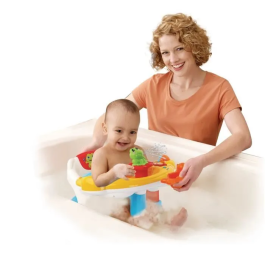 Vtech Baby Asiento de Baño Interactivo Super 2 en 1 - Juguete de Baño para Bebé con Proyección de Agua