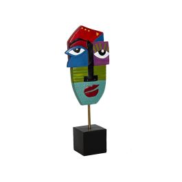 Figura Decorativa Romimex Multicolor Cara 20 x 53 x 11 cm art deco