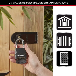 Master Lock M178EURD Candado de Alta Seguridad con Combinación, Cuerpo de Acero y Arco de Aleación de Boro, Diseñado para Uso en Exteriores, Resistencia al Corte