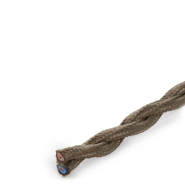 Cable Textil Trenzado 2x0.75mm 1 Metro Negro SKD-CT275-BLACK