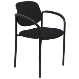 Silla Piqueras Y Crespo Villalgordo Confidente Brazos Fijos Chasis Negro Asiento Y Respaldo Tapizados Bali Negro Precio: 158.50000056. SKU: S5703157