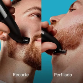 Braun XT3100 BK V2 Recortadora Híbrida Serie X 3 en 1 Cara y Cuerpo - Lámina 4D, Resistente al Agua, 3 Peines, Inalámbrica