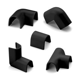 Inofix Enlaces surtidos para cablefix negro 2201, blister 10 unidades - Fijar y ocultar cable eléctrico