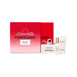 Set Salvatore Ferragamo: Signorina, Eau De Parfum, For Women, 100 ml + Signorina, Eau De Parfum, For Women, 10 ml + Signorina, Moisturizing, Body Lotion, 50 ml Precio: 102.50000024. SKU: B12MRZRSMT