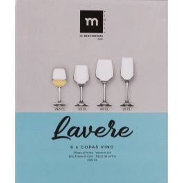 La Mediterranea Set 6 Copas Vino Lavere 295 cc (4 Cajas)