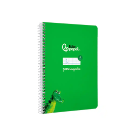 Liderpapel Cuaderno Espiral A5 Tapa Dura 80 Hojas 90gr Cuadro Pautado 4mm Verde