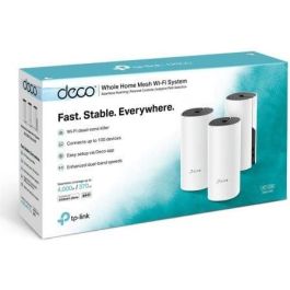 TP-Link DECO M4(3-PACK) Sistema WiFi Mesh AC1200 para Todo el Hogar. Doble Banda, 2 Puertos Gigabit Ethernet. Pack 3 Unidades.
