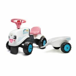 Falk Tractor Rainbow Farm con remolque para niños de 1 año. Colores pastel. Fabricado en Francia. Precio: 51.94999964. SKU: B14Y4J3TRH