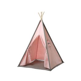KioKids Teepee Rosa para Bebés y Niños +0 Meses, Tienda de Juego Portátil con Ventana y Puerta, Algodón Poliéster