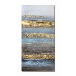 DKD Home Decor Cuadro Moderno Abstracto Azul Dorado Lienzo y MDF 60x30x2.5 cm Set de 4 Unidades Hecho a Mano Precio: 25.70766. SKU: B1ED9LEECV
