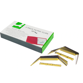 Q-connect Encuadernador Fastener Dorado Caja de 100 Unidades