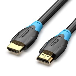 Vention AACBI Cable HDMI 2.0 4K Ultra HD 3 Metros Macho a Macho con Conectores Chapados en Oro y Cubierta Trenzada de Nylon Negro