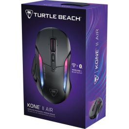 Ratón inalámbrico para juegos - Turtle Beach Kone II Air - Ergonómico - Negro, Bluetooth, 26.000 DPI, rueda 4D Ratón inalámbrico para juegos - Turtle Beach Kone II Air - Ergonómico - Negro, Bluetooth, 26.000 DPI, rueda 4D