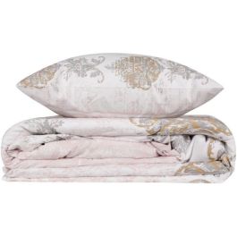 ASI8683342462983 - Juego de cama: 1 funda nórdica 220x240 cm + 2 fundas de almohada 60x60 cm - 100% algodón reforzado - Marrón