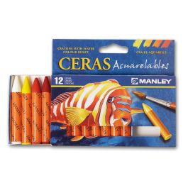 Lapices Cera Manley Acuarelable Caja De 12 Unidades Colores Surtidos