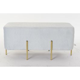 DKD Home Decor Descalzadora Sixties Azul Celeste Dorado 46.5 x 42 x 91 cm