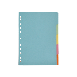 Q-connect Separador Cartulina Juego de 5 Separadores Din A4 Multitaladro