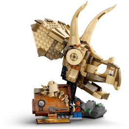LEGO 76969 Jurassic World Fósiles de Dinosaurios: Cráneo de Triceratops - Set de Construcción para Niños 9 Años