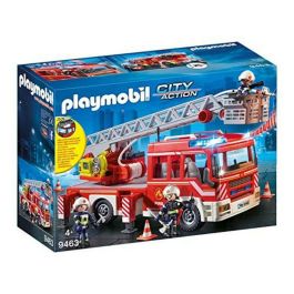 Playmobil 9463 Camión de Bomberos con Escalera, luces y sonidos, cabina para 4 personajes, compatible con módulo RC y bomba de agua 9468, para niños +4 años Precio: 82.58999958. SKU: S7156490