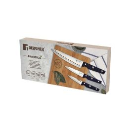 Bergner Juego de Cuchillos 3 Piezas Pro reeco Acero Inoxidable Mango ABS Azul Oscuro Bg-41026-dbl