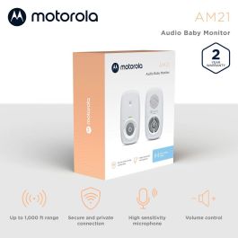 Motorola MOT5055374709993 Monitor de Audio para Bebés AM21 con Alcance 300m, Color Blanco