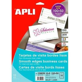 Apli Tarjetas Visita Blanco Para Inkjet, Láser Y Fotocopiadoras - 210 X 297 mm - Bordes Lisos 200 gr 15 Hojas Precio: 14.58999971. SKU: BIX10609