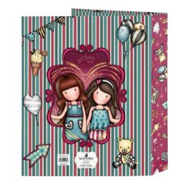 Carpeta de anillas Gorjuss Fireworks Granate A4 27 x 33 x 6 cm