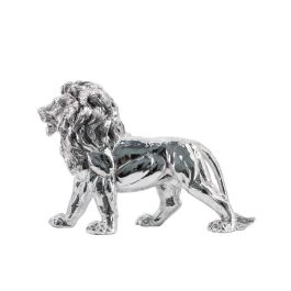 DKD Home Decor Figura León Moderna de Resina Plateada 17.5x38.5x55.5 cm Precio: 62.85708. SKU: S3030215