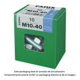 Fadix 10912728 Tornillo Métrica Cabeza Hexagonal con Tuerca Cincado Acero M 10 x 40 mm Caja 10 Unidades Precio: 5.50000055. SKU: S7913745