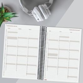 Finocam Agenda Anual Year Espiral E11-165x242 mm 1Dp Negro 2025