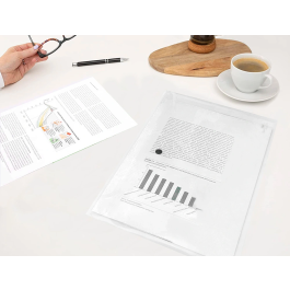 Liderpapel 34044 Carpeta Dossier con Broche, Polipropileno, DIN A4, Incolora, Capacidad 50 Hojas, 180 micras