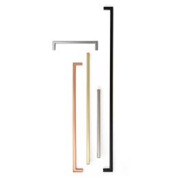 Viefe Tirador de Mueble Zamak en U, Negro Mate, Distancia entre Agujeros 128mm, Para Armarios, Puertas y Cajones