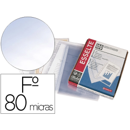 Esselte Folio PVC Cristal 80 mc Funda Multitaladro con Refuerzo Caja de 100 Unidades Precio: 77.50000027. SKU: S7808732