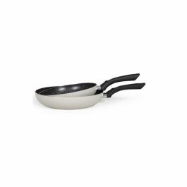 Livoo MEN124GR Juego de 2 Sartenes de Cocina Efecto Piedra Color Gris