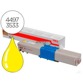 Oki C301DN/C321DN Toner Amarillo 1500 Páginas Precio: 117.95000019. SKU: S8414106