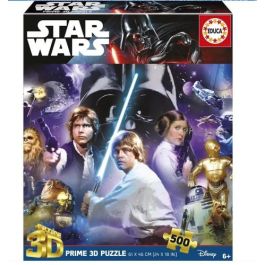 Educa Borrás Puzzle 3D Lenticular Star Wars Classic 20052, 500 Piezas, Efecto 3D, 61 x 46 cm