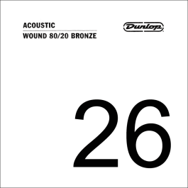 Dunlop Cuerda Acústica 80/20 Bronze .026 para Guitarra