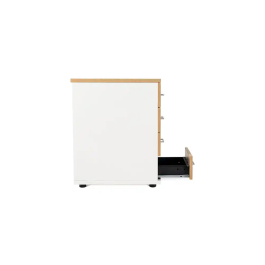 Rocada Cajonera Serie Store con Tres Cajones 60x40x60 cm Acabado Gris/Haya