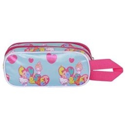 Karactermania Estuche Portatodo Doble 3D Hello Kitty Friendship Azul 22 x8 x9,5 cm