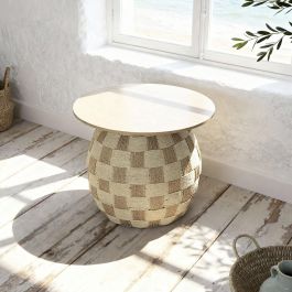 DKD Home Decor Mesita Auxiliar Scandi Natural 60 x 60 x 48 cm