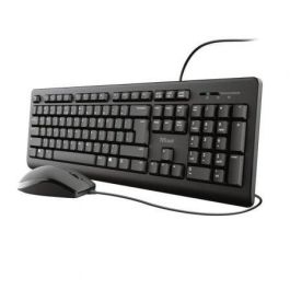 Trust Combo Teclado + Ratón Tkm-250 Cable Usb Silencioso Resistente A Liquidos Negro