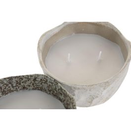 DKD Home Decor Vaciabolsillos Scandi Blanco Crema Cerámica 11.5 x 8 x 11.5 cm (6 Unidades)