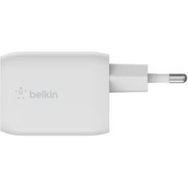 Belkin WCH013VFWH Cargador Interior con 2 Puertos USB Tipo C, Carga Rápida, Compatible con Portátil, Smartphone y Tableta, Blanco
