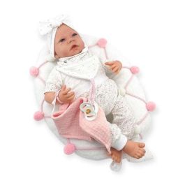 Reborn traje blanco punto estampado mecanismo real almohada lactancia ref: 18301-24 50 cm Precio: 97.49999952. SKU: B1KJQ9QJ3Y