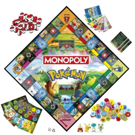 Monopoly Pokémon, Juego de Mesa HASG0716101, para Niños y Fans de Pokémon, 2-4 Jugadores, Duración Aprox. 45 Minutos, Edad 8+