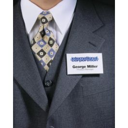 Durable portanombres con imám 54x90mm transparente -25u-