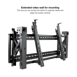 Tooq Soporte Pared Vesa para Pantallas de 45 a 70 Pulgadas, Negro, Ajustable, Hasta 70 kg
