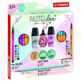 Stabilo Set Pastellove Collection: Rotuladores Pen 68 Mini, Point 88 Mini, Marcadores Boss y Lápices Swano - 35 Unidades Surtidas Precio: 33.4999995. SKU: B1J25AXXKZ
