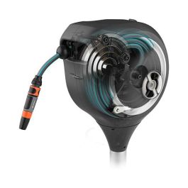 Gardena 18607-20 Caja Manguera Terrassen-Schlauchbox RollUp S (Blanco) 15 m Negro Manguera Flexible Resistente a Heladas Boquilla Incluida